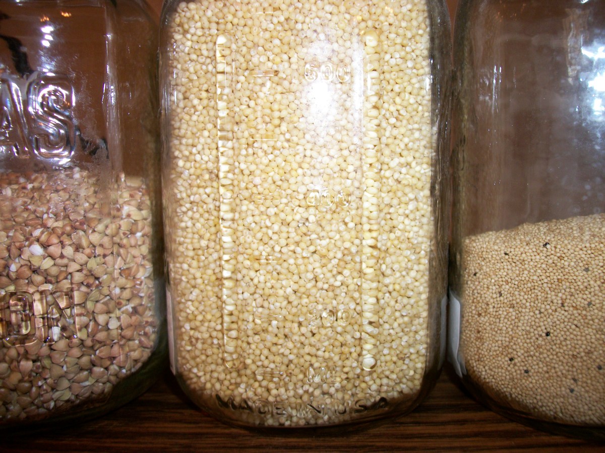 Buckwheat, Quinoa, Amaranth.  Personal photo.