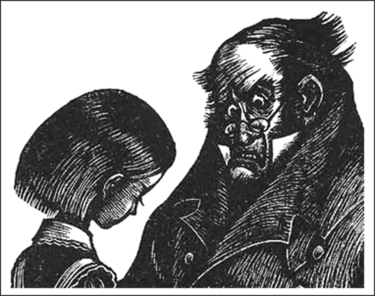 Jane and Mr. Brocklehurst (Fritz Eichenberg)