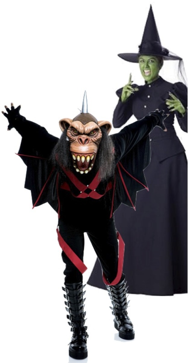 Wizard of Oz Wicked Witch & Flying Monkey Adult Couples Costumes