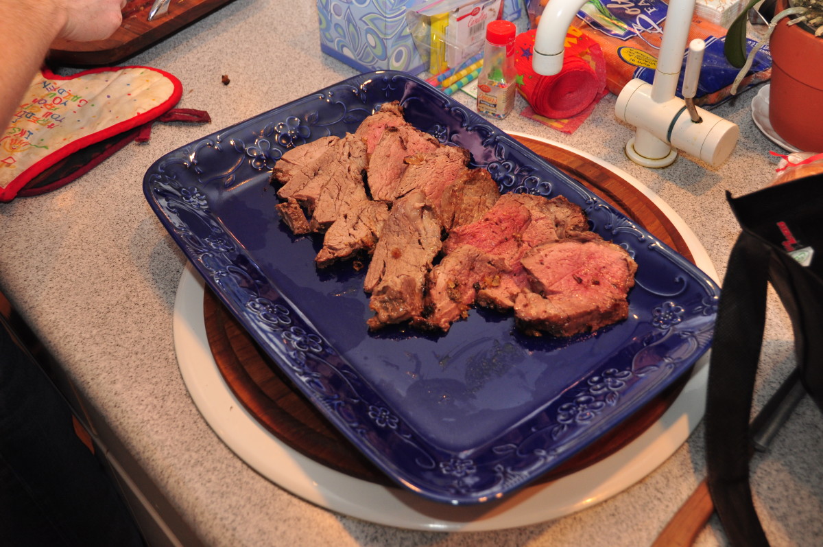 It can!  Cooked Meat left out overnight; leaving food out overnight may create a stomach ache