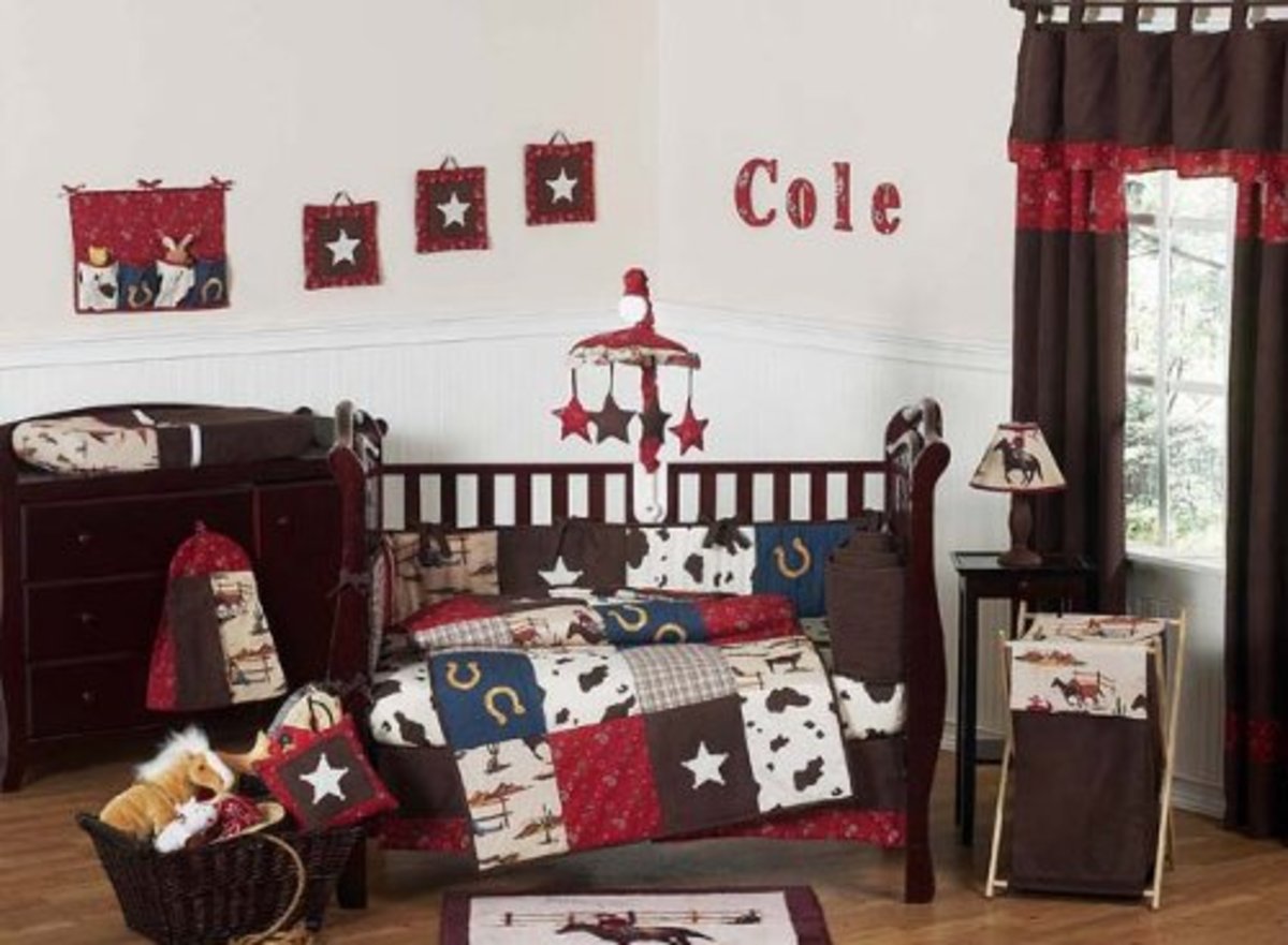 Cowboy Crib Set: Unique  Shower Gift Idea for Baby Boy