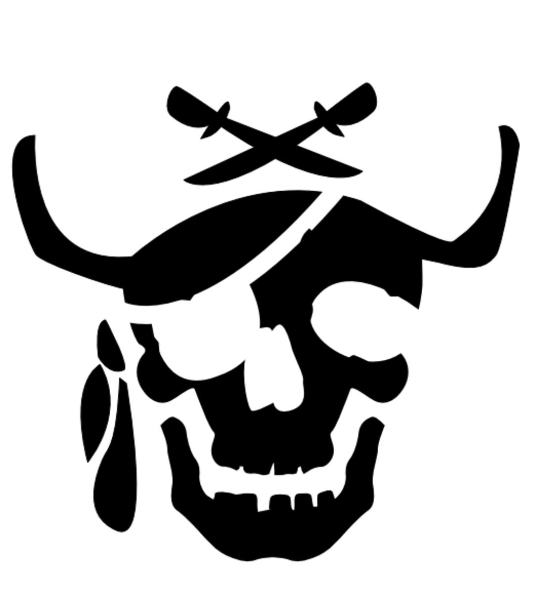 Pirate template for pumpkin carving