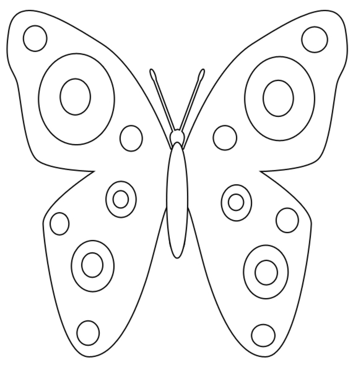 Трафарет бабочка для пластилинографии