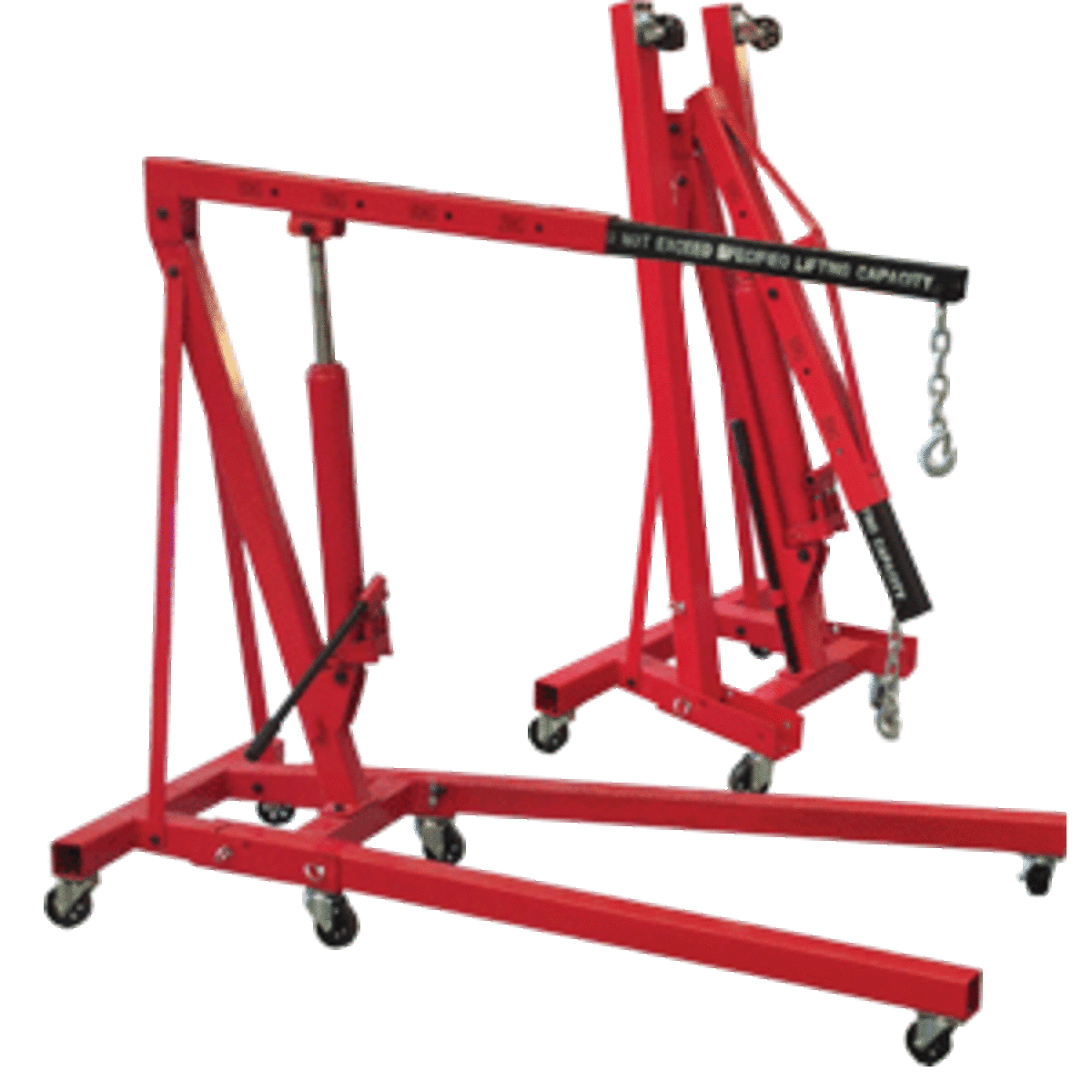 A folding engine lifter/crane/hoist is handy for many other lifting jobs around the workshop as well as lifting engines in and out of cars.