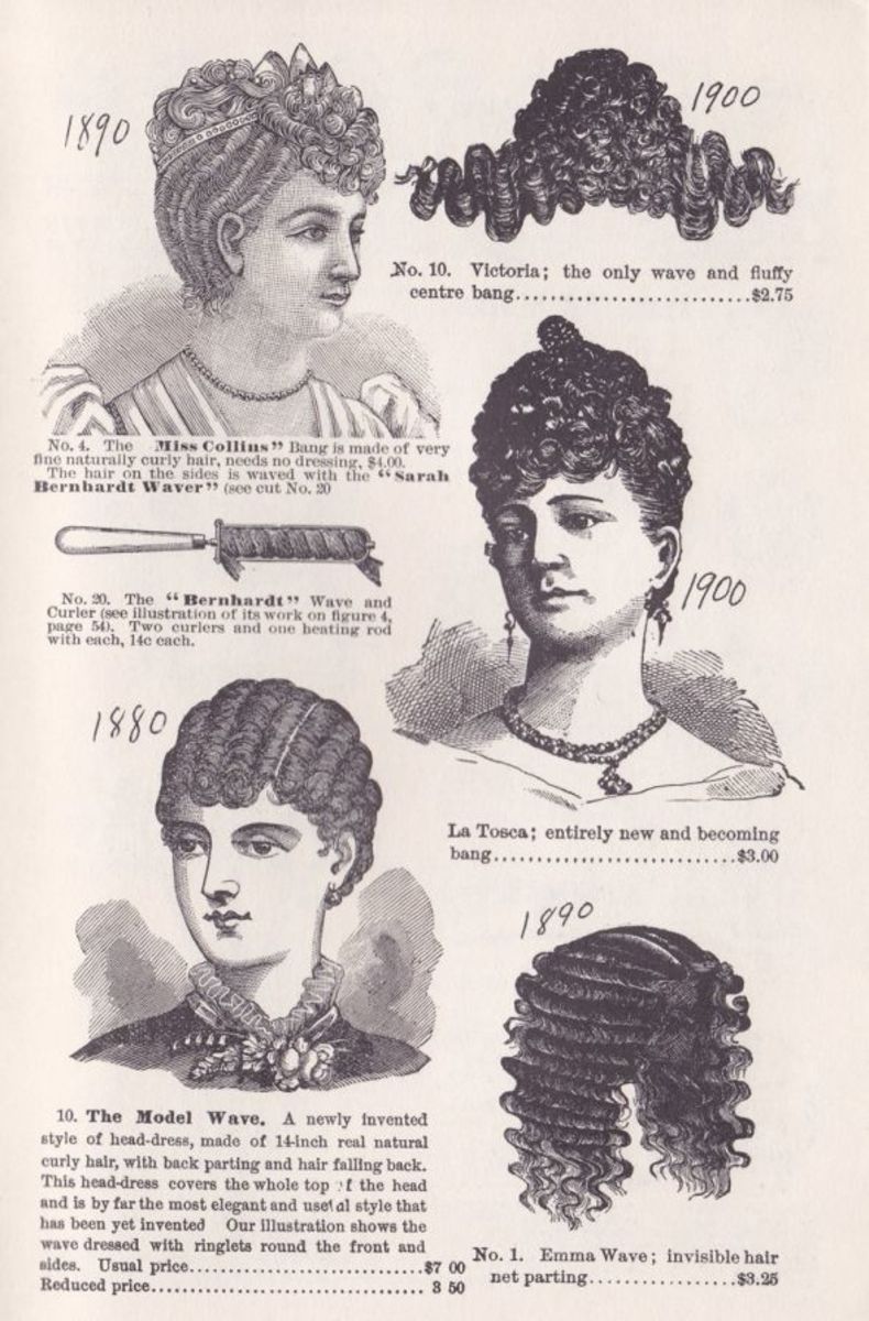 VICTORIAN WOMEN'S WIGS AND HAIR PIECES