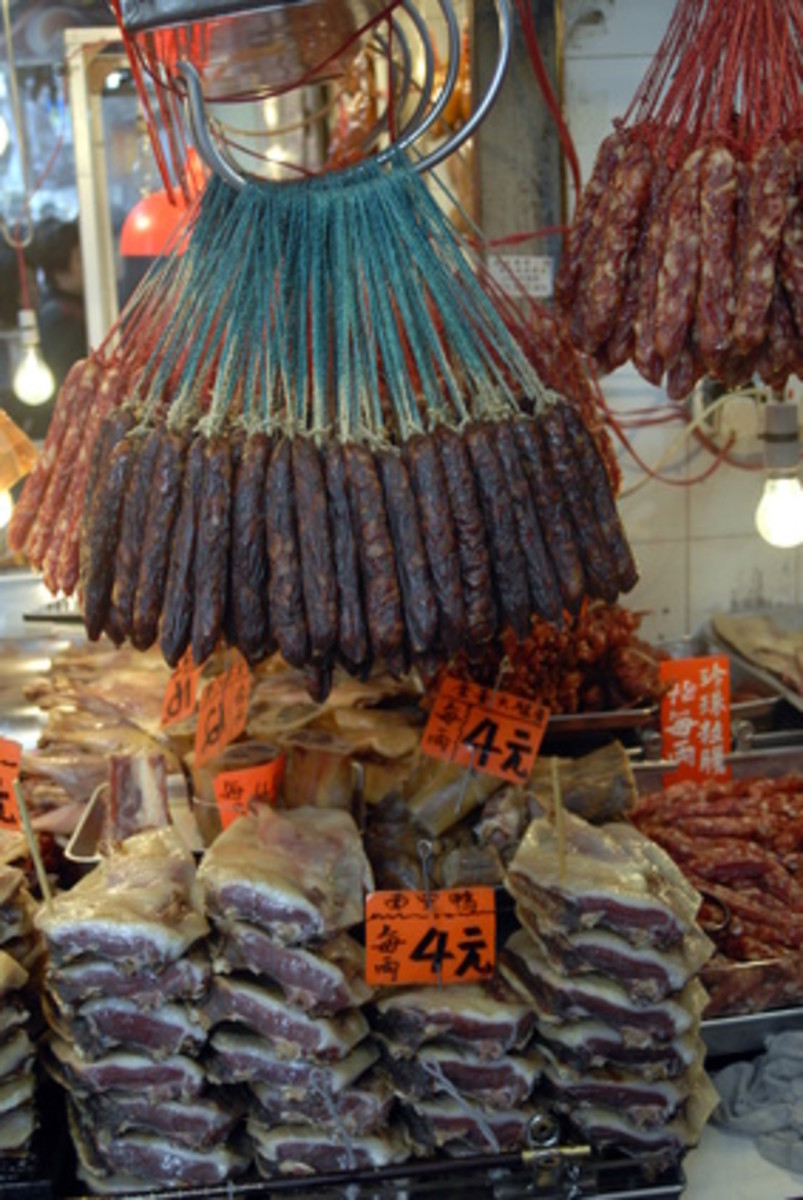A variety of Chinese air-dried "charcuterie" Image:  JAY - Fotolia.com