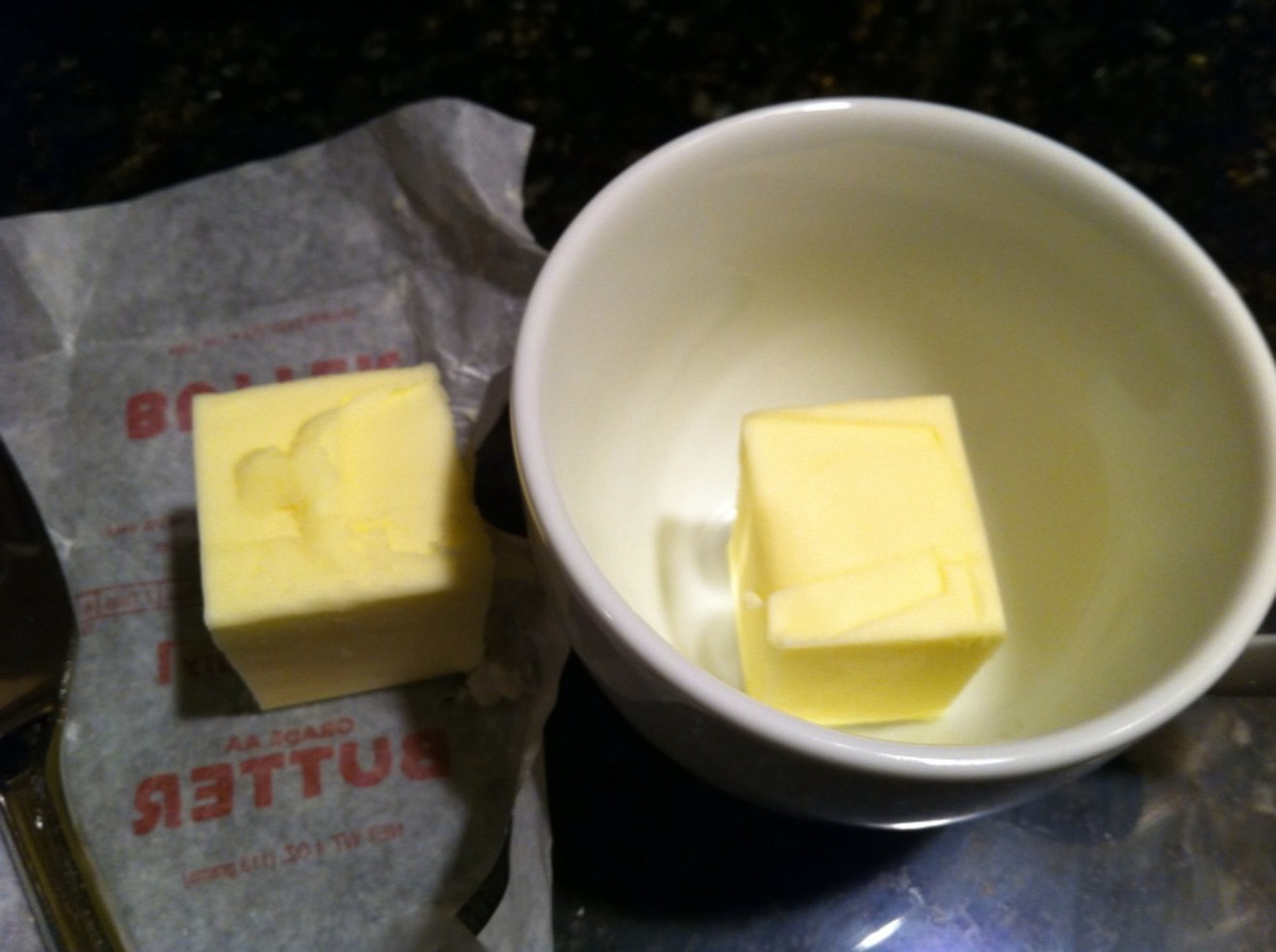butter in bowl