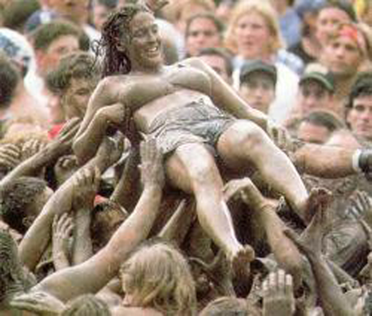 Rain and fun in the mud during Woodstock