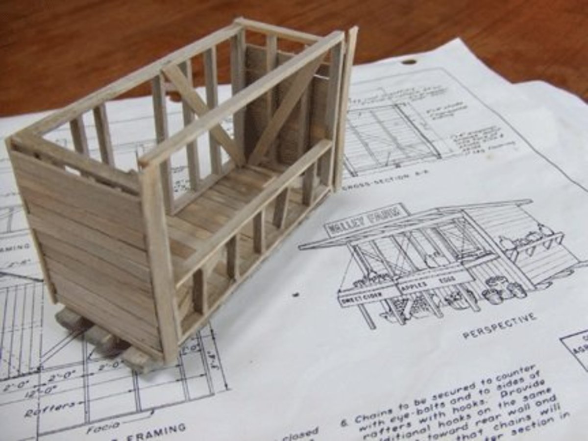 Using Free Plans to Build  a Scale Model Building