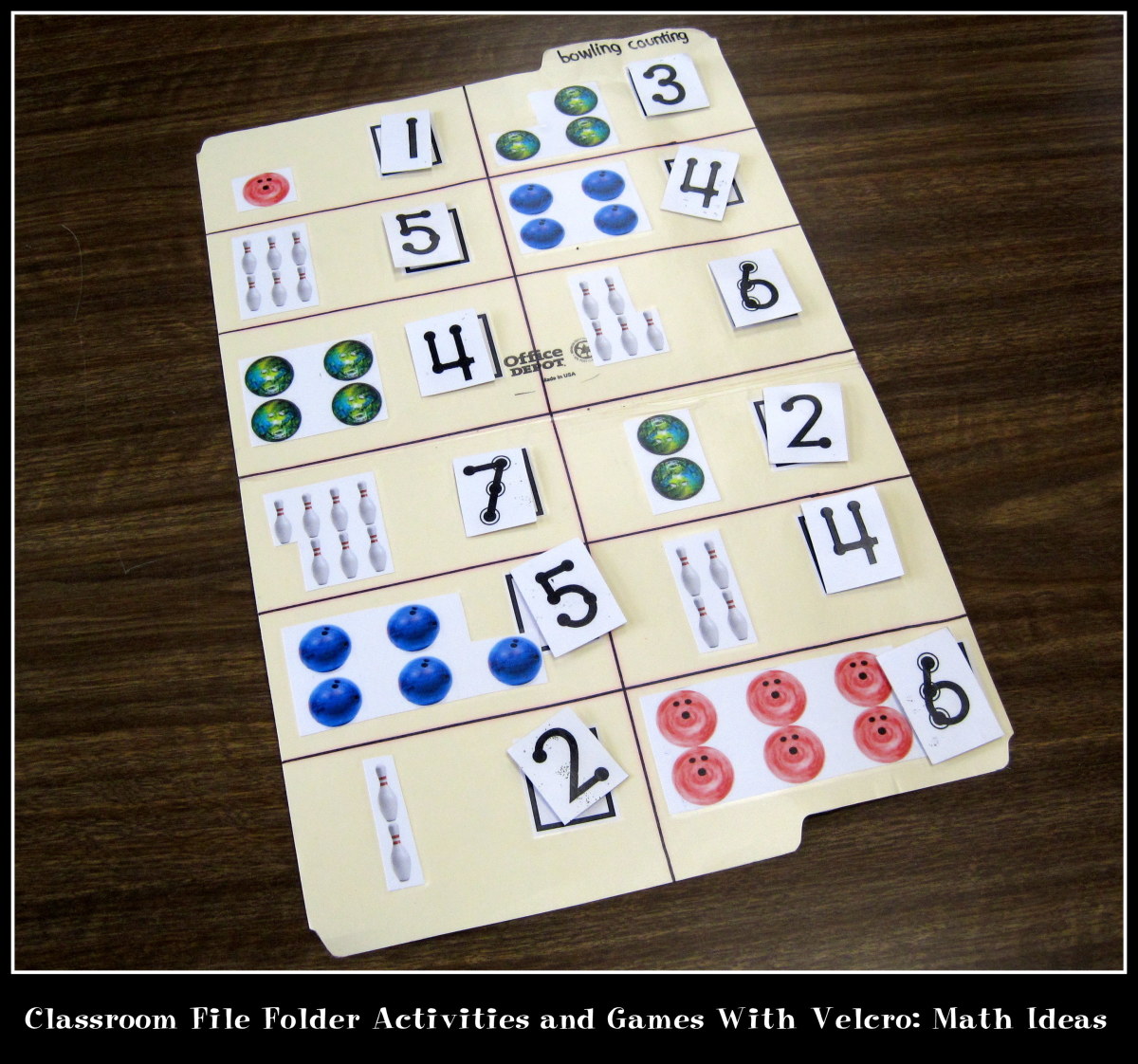 Classroom File Folder Activities and Games With Velcro: Math Ideas