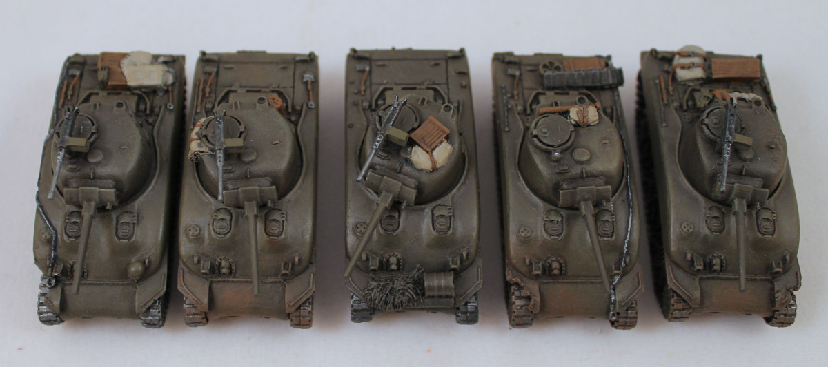 American Sherman tanks from Flames of War