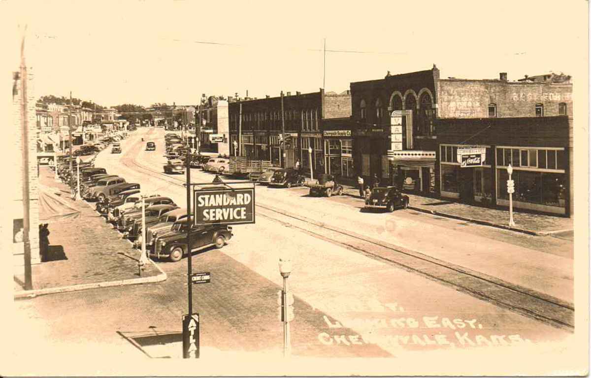 1942 postcard of Cherryvale, Kansas