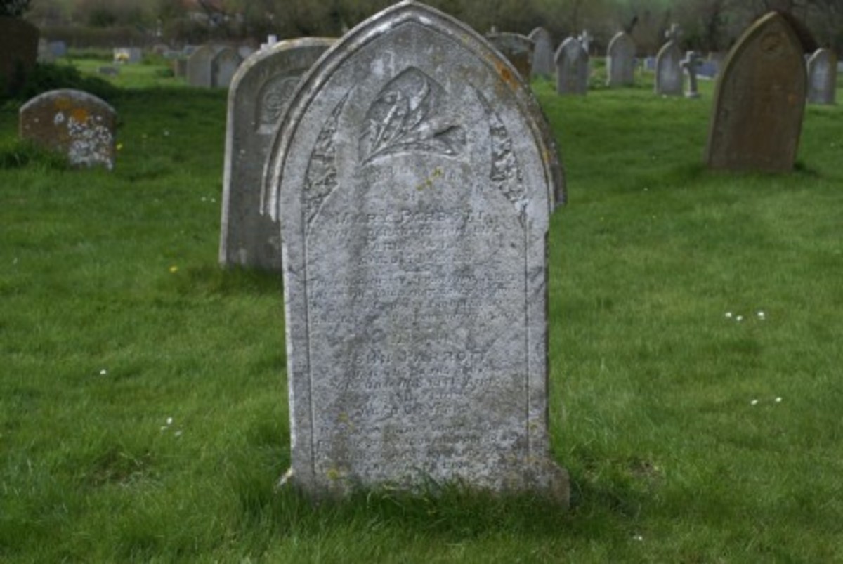 Mary Parrott died 24 Mar 1884, gravestone location 15e, St. Lauds, Sherington