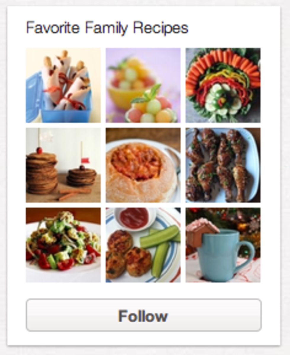 Family Favorite Recipes - Create specific Boards to organize your recipes.  A fabulous Pinterest Tip!