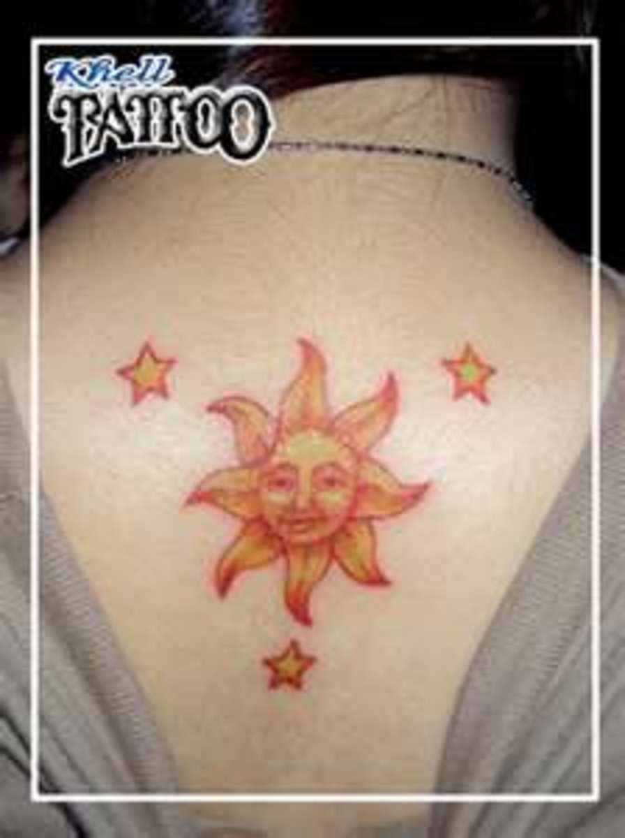 Cool and Pretty Sun Tattoos