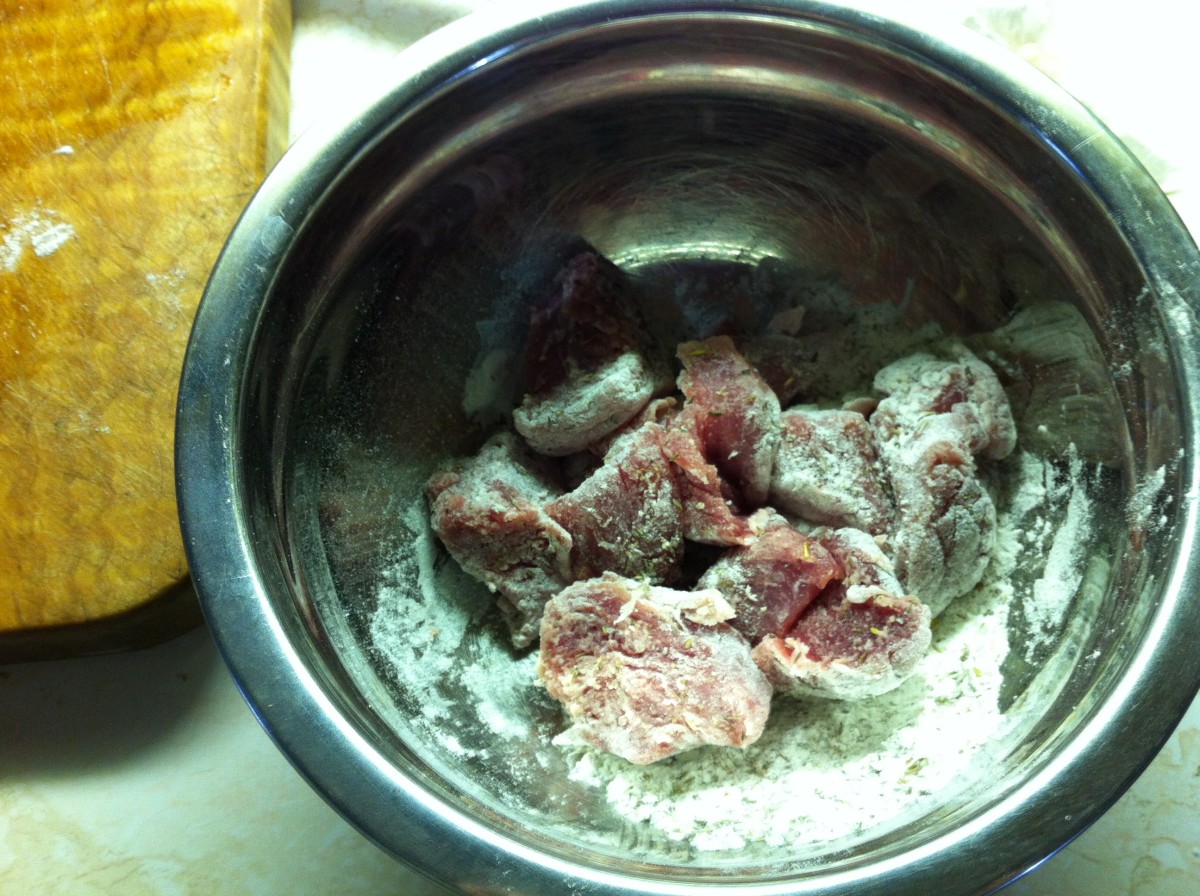 dredge the meat in flour mixture