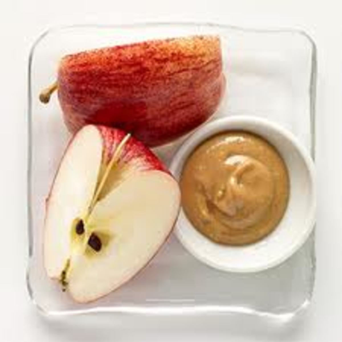 Apples with Peanut Butter. Inexpensive, cheap picnic menu.