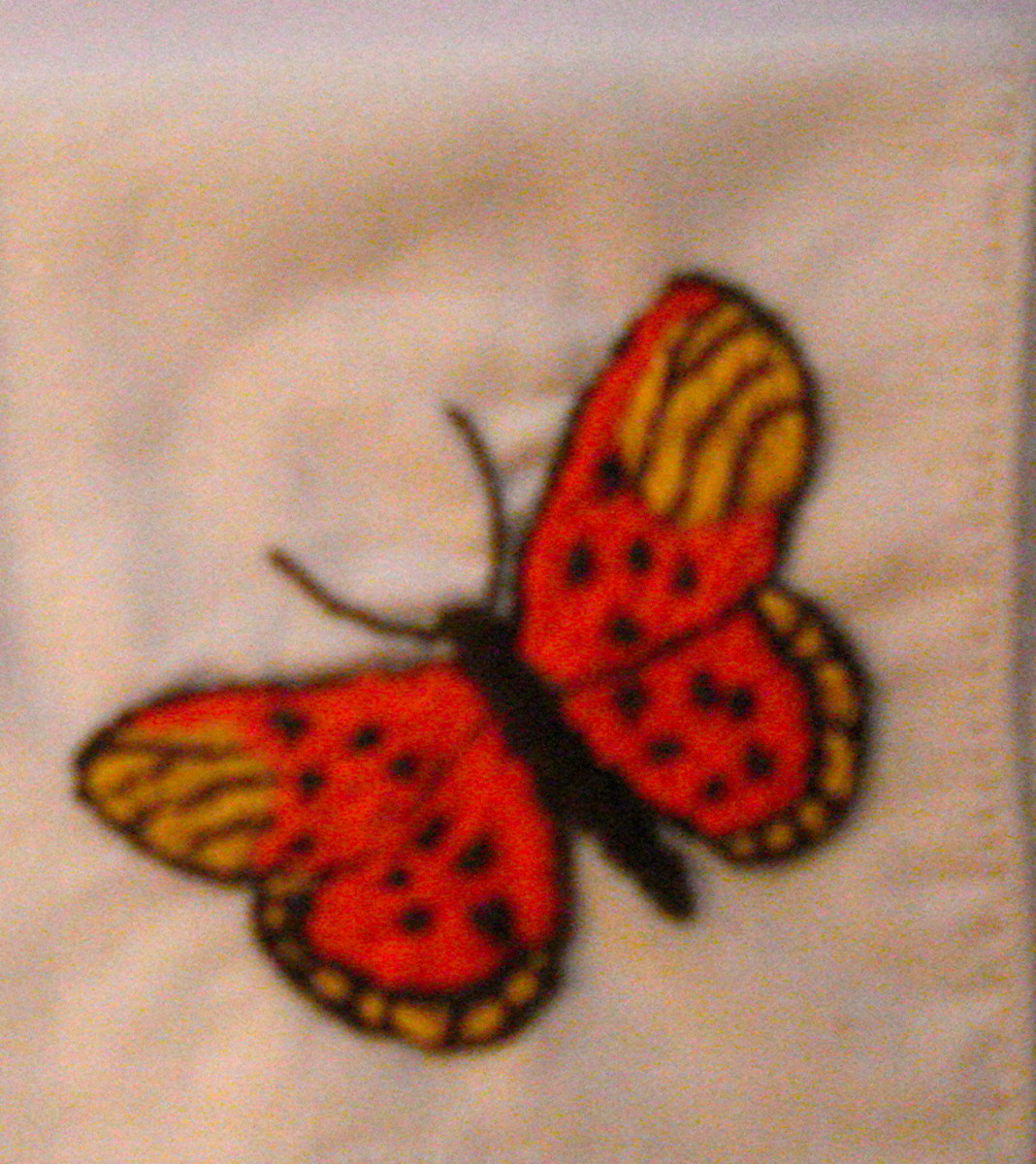 Embroidered butterfly