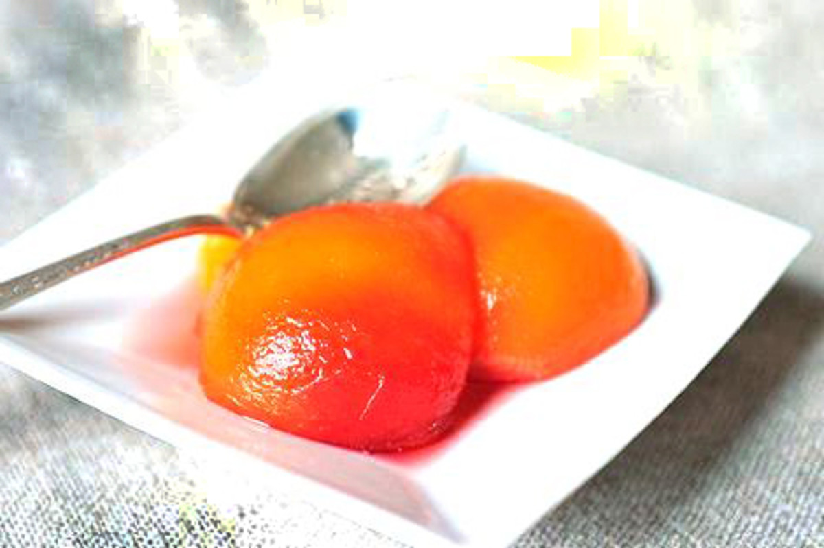 Red Wine Poached Peach