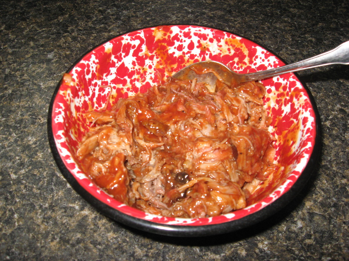 Pulled pork with barbecue sauce