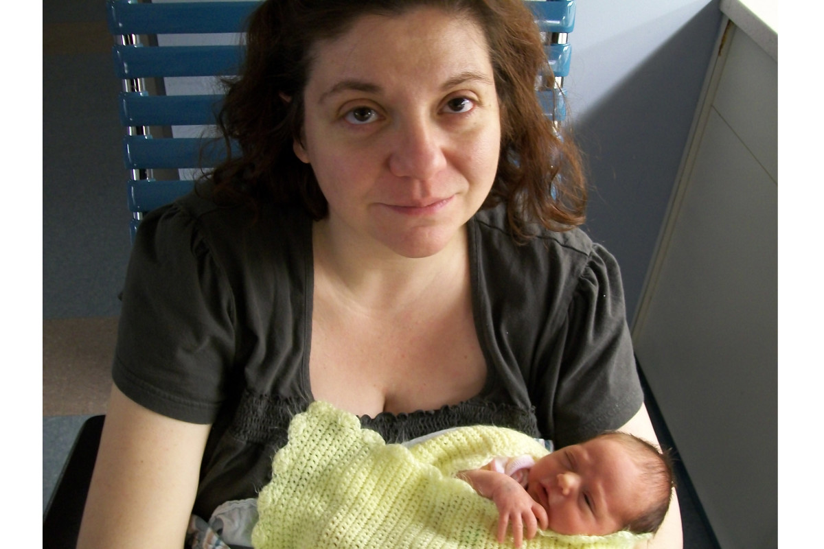 Here I am with my first child.  Both of us healthy and happy.