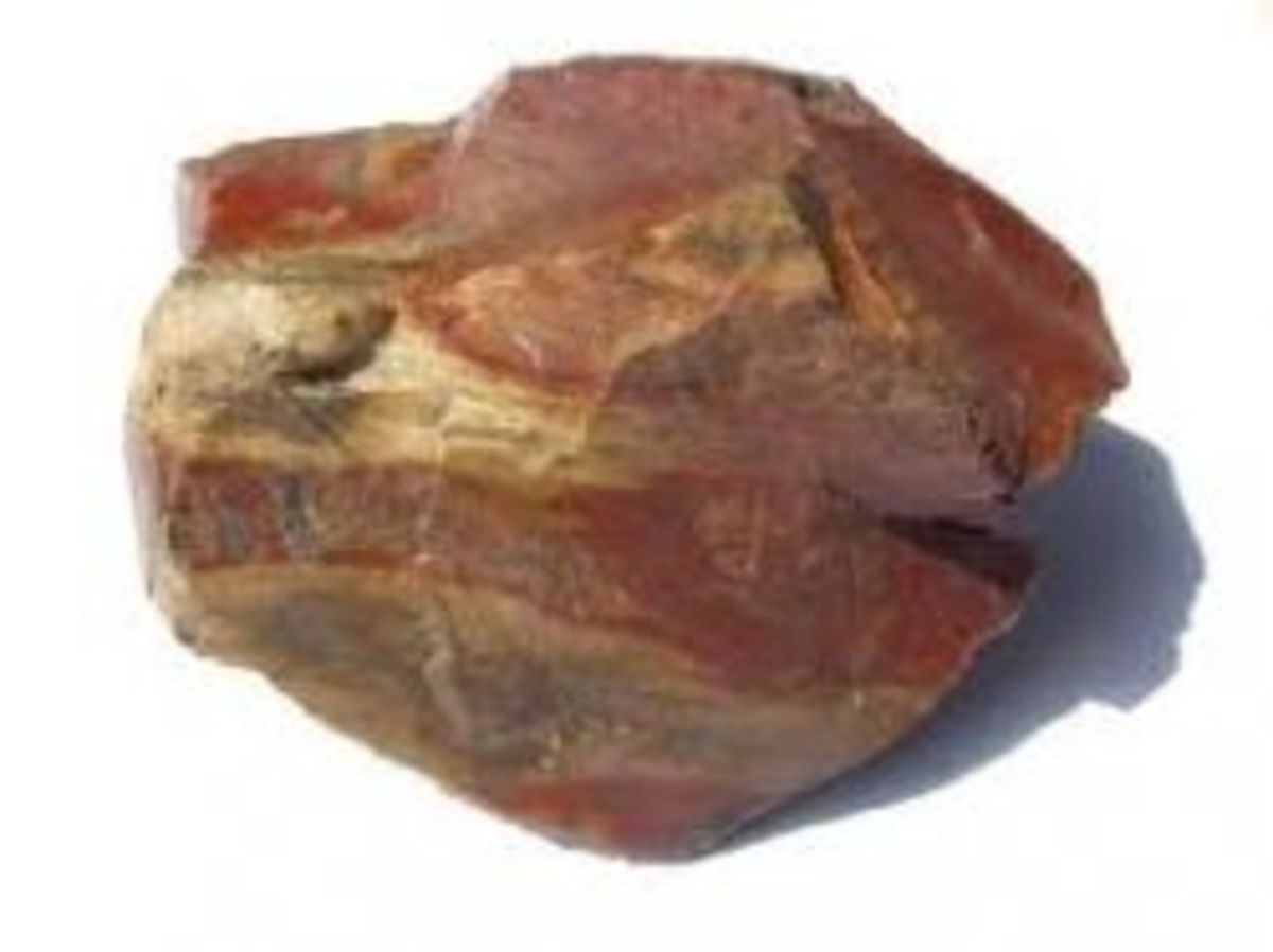 Raw red-orange Jasper specimen