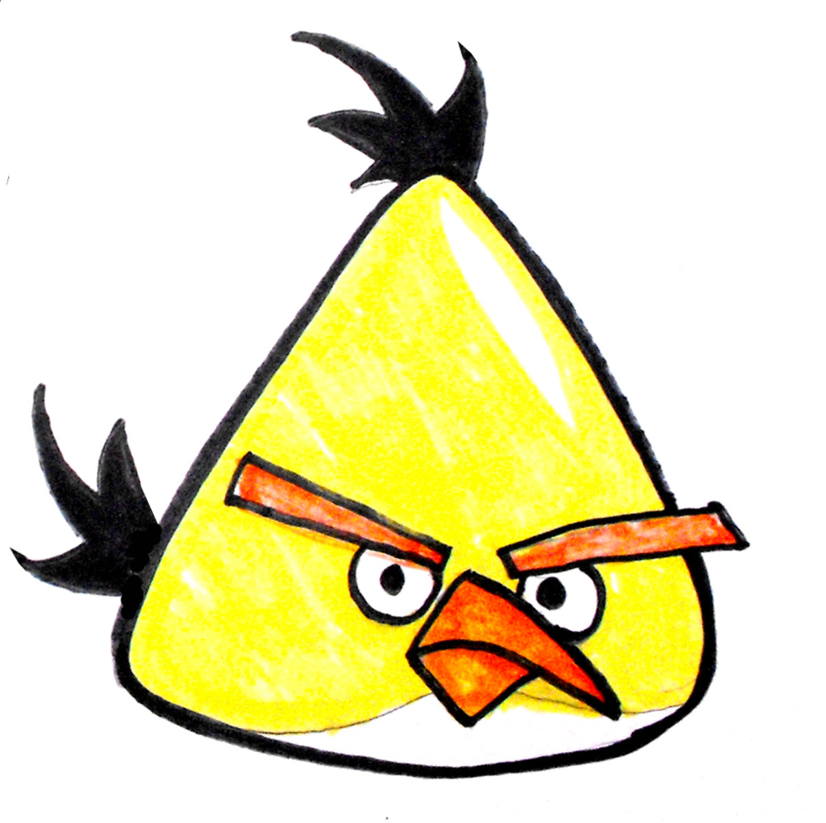 How to Draw the Yellow Angry Bird - Really Easy Drawing Tutorial-saigonsouth.com.vn