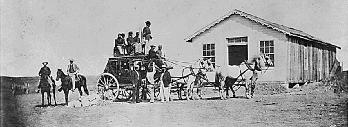 Buffalo Soldiers Guarding Concord Type Stagecoach 1869, National Archives
