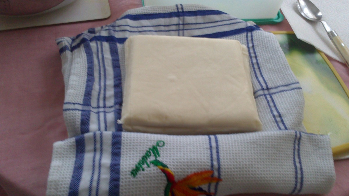 Wrapper on a dampen tea towel with hot water to keep it soft and easy to separate the wrappers