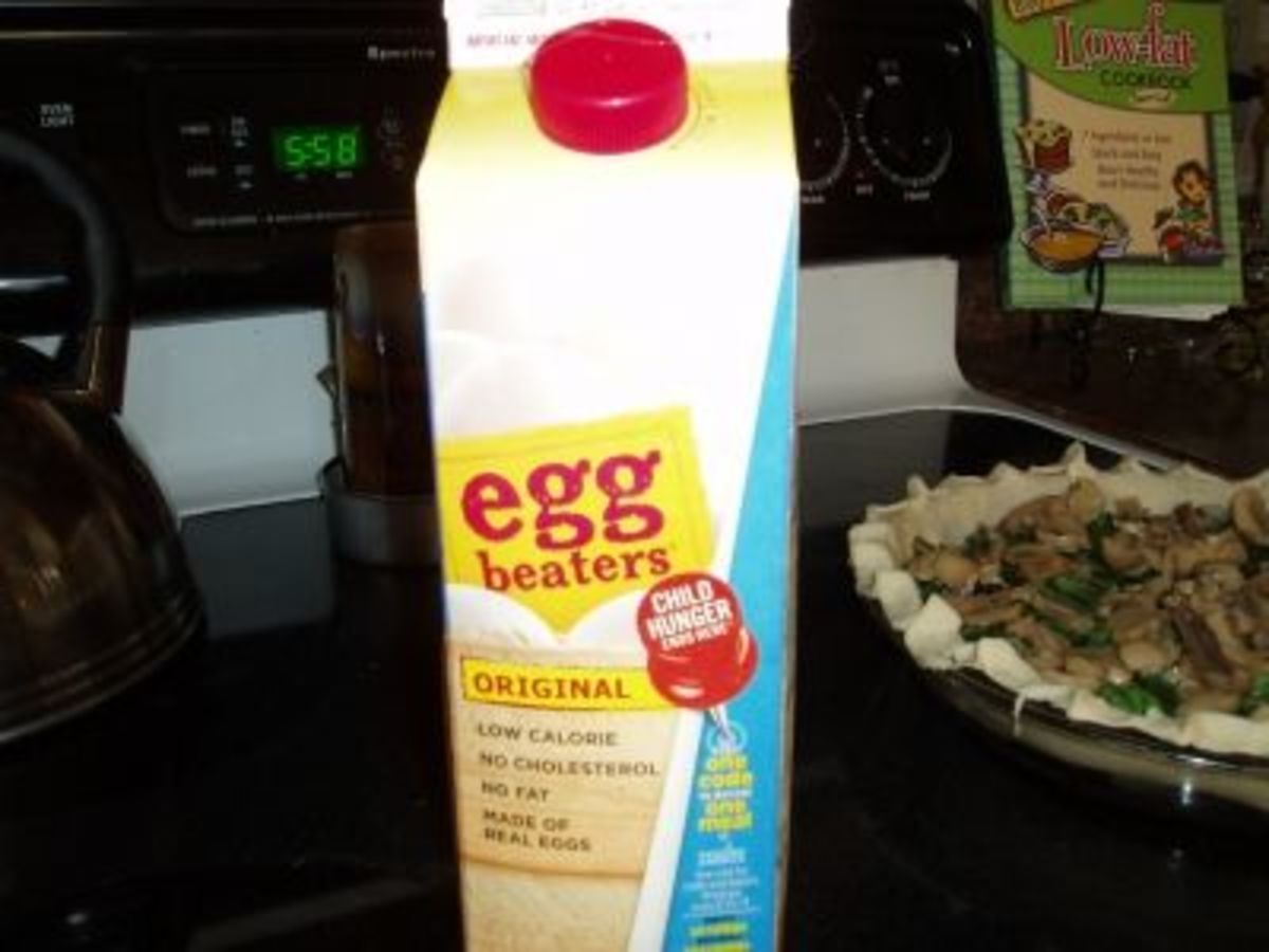 I purchase the large sized egg beaters, it only 60 calories per serving