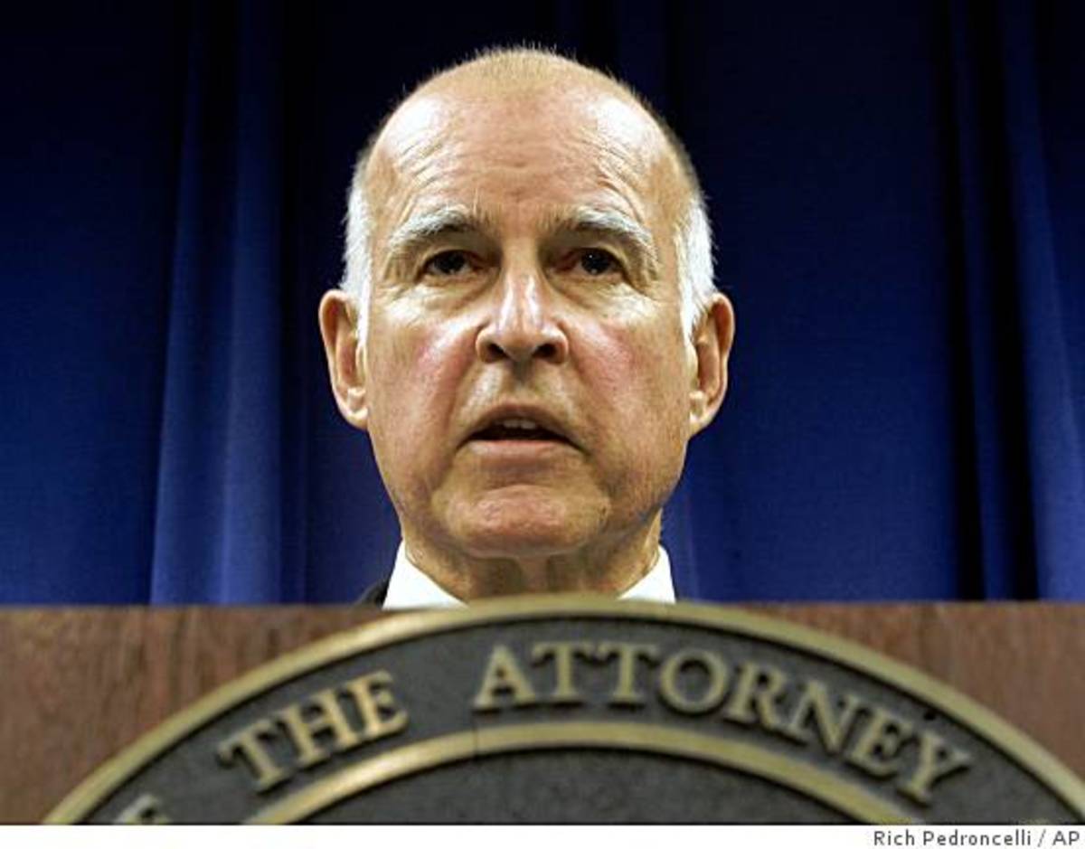 then California Attorney General Jerry Brown, unknown date, by Rich Pedroncelli / AP