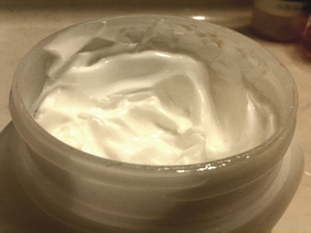 moisturizer may be light or heavy in texture with a cream, lotion, salve, oil or balm consistency.