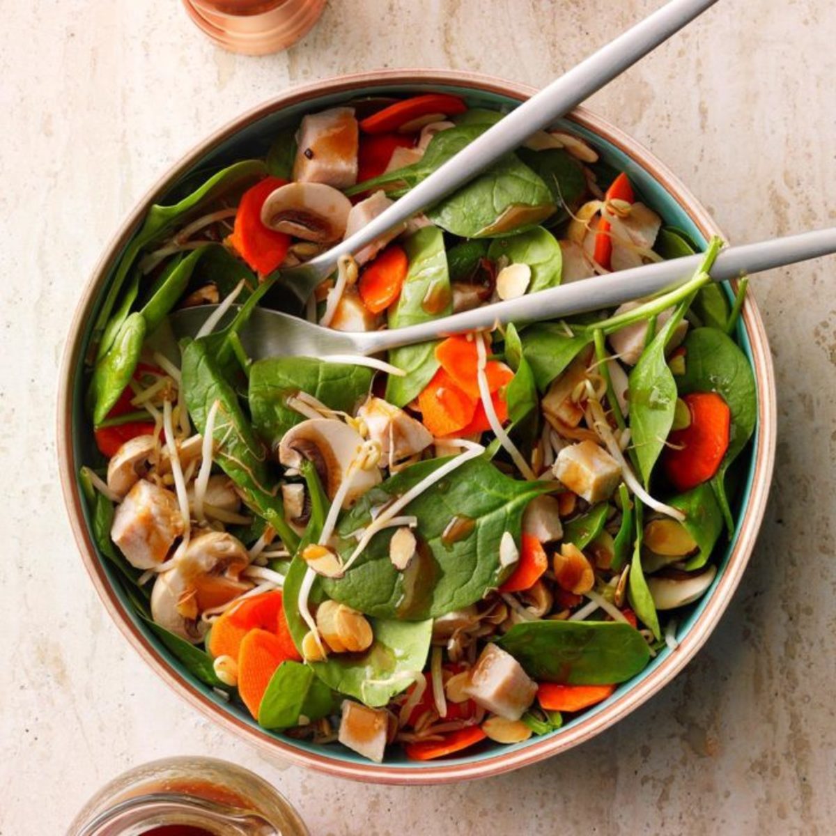 Chinese Spinach and Almond Salad