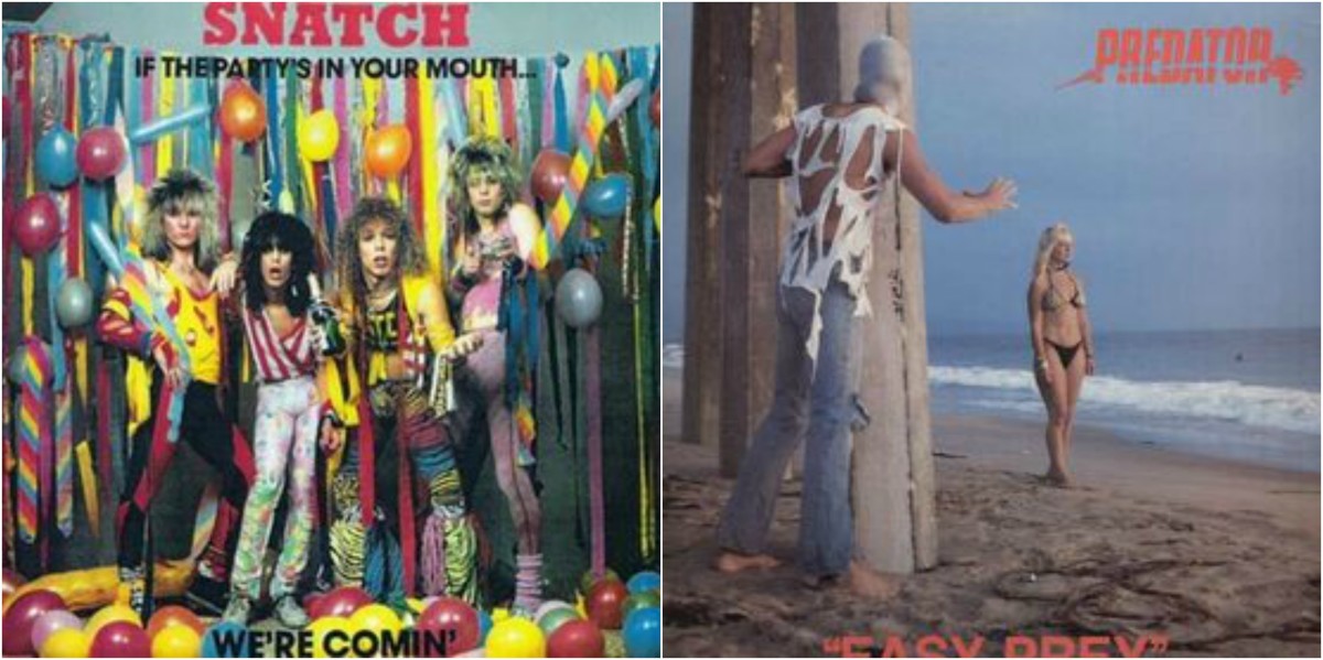 Left: Snatch, "If the Party's in Your Mouth, We're Comin'," right: Predator, "Easy Prey"