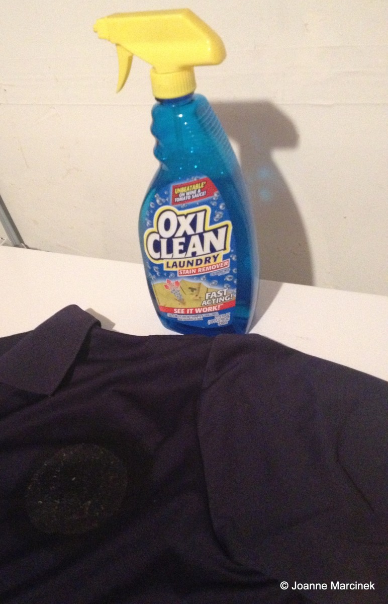 OxiClean to help remove the oil.