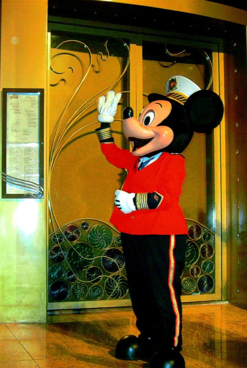 Mickey (one of the options for a Character phone call) on the Disney Wonder, August 2008