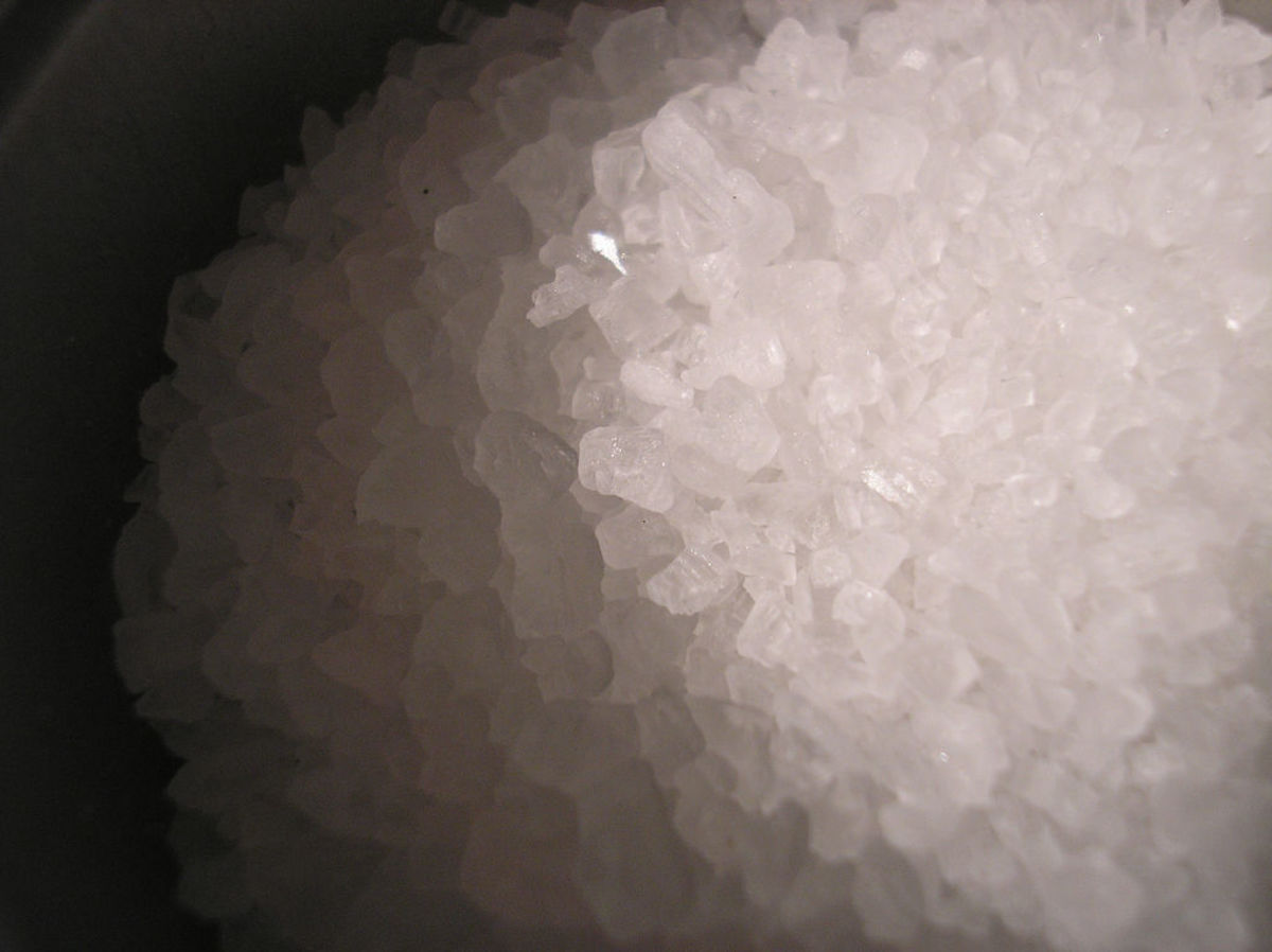use rock salt, sea salt or for a detoxifying scrub use Epsom salts