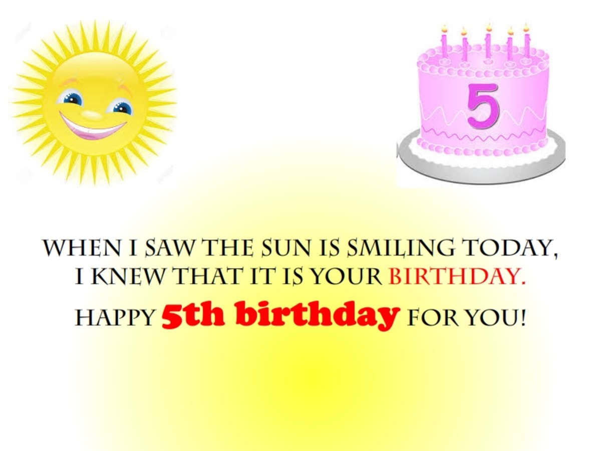 Happy 5th Birthday Wishes
