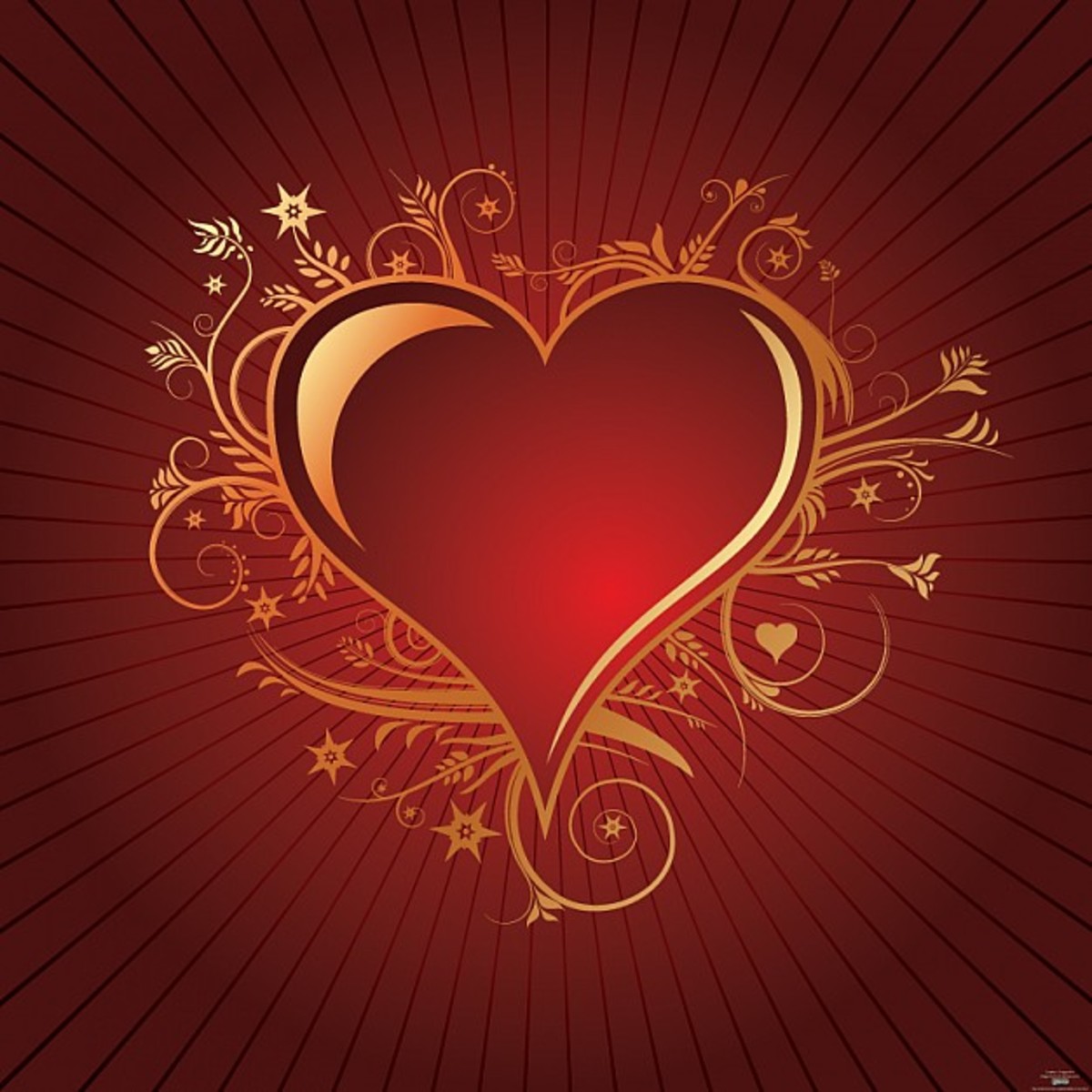 Red and Gold Heart Pic