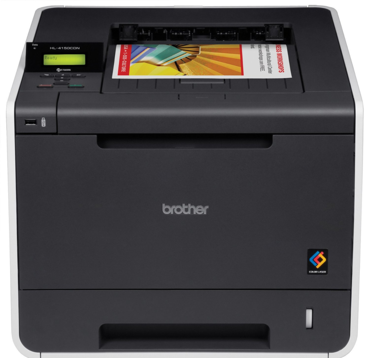 Brother laser printer HL4150CDN with Color duplex printing and networking