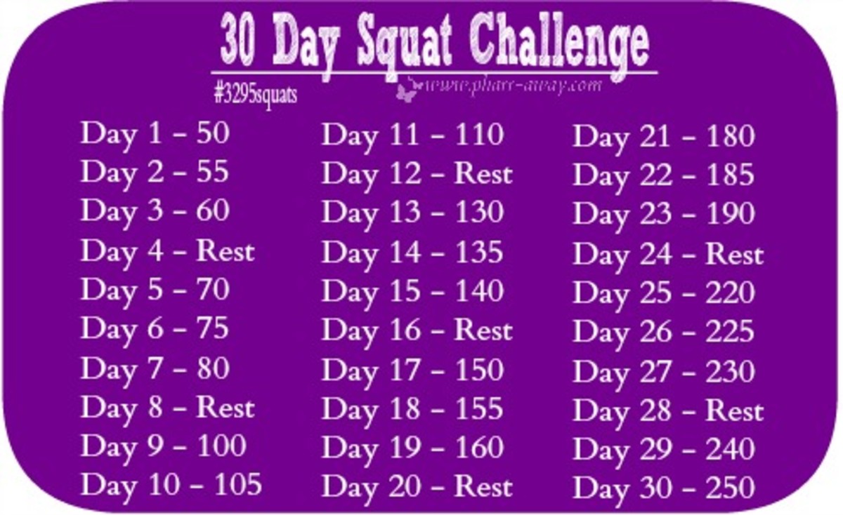 30 Day Squat Challenge Poster