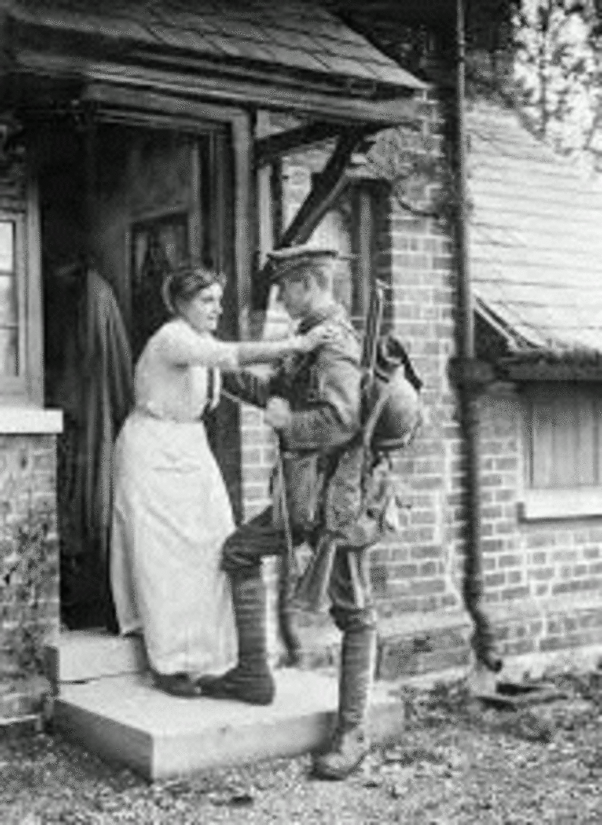 Soldier joining World War I 
