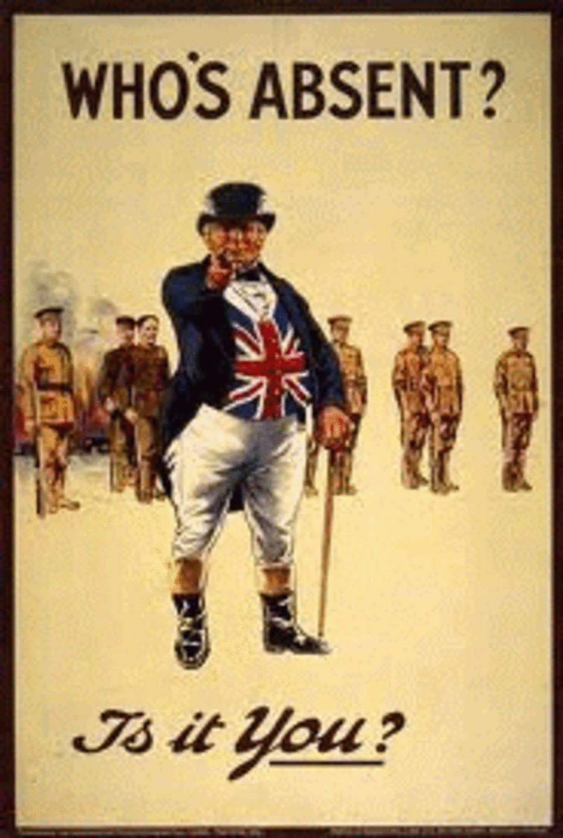 Typical army recruitment poster World War 1