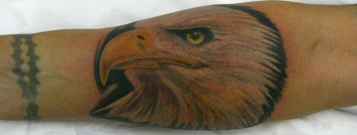 Eagle tattoo on hand