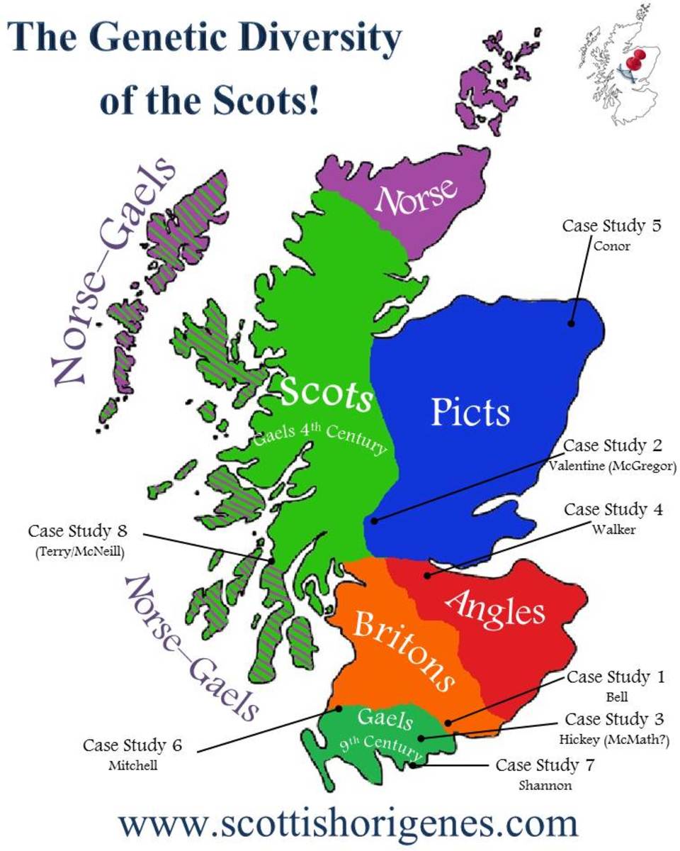 This is a Scottish medieval ethnicity map reflecting when Kenneth MacAlpin united the Picts and Scots.