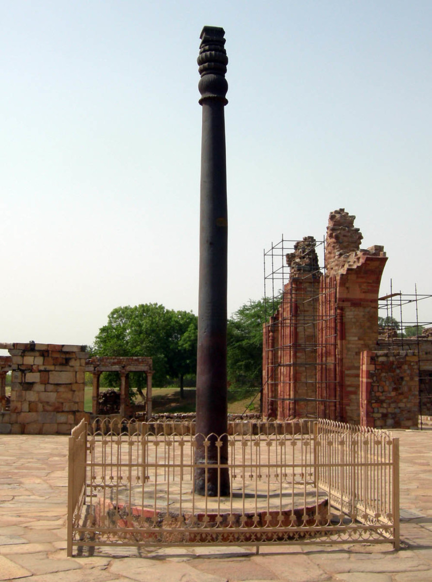 The Iron pillar has remained rust free ever since it's installation during the reign of King Ashoka!