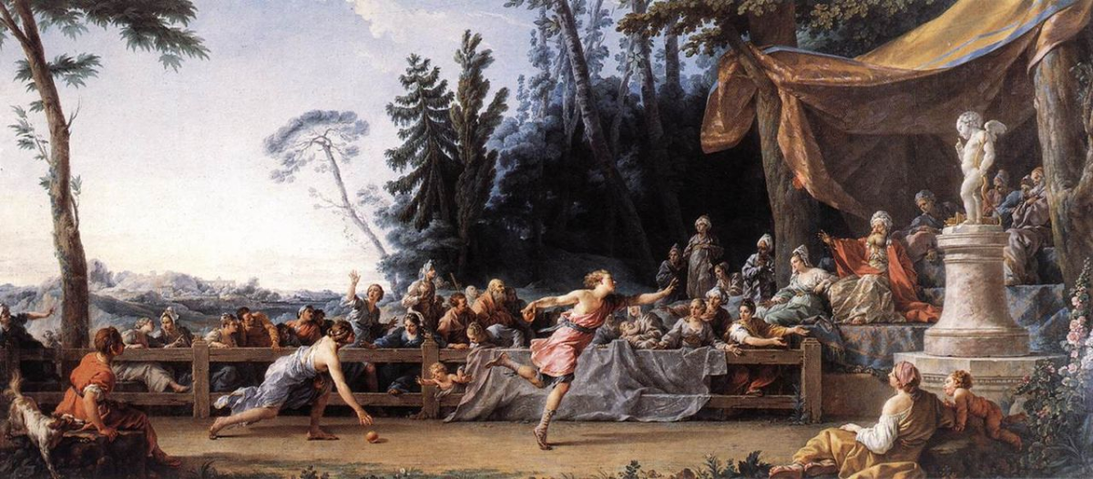 Atalanta and Hippomenes in a footrace