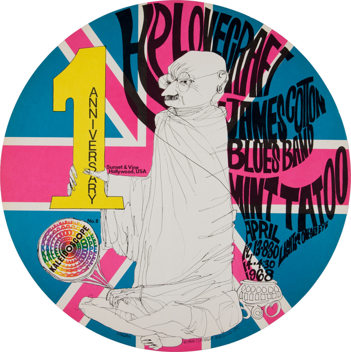 Vintage 1968 Kaleidoscope Round Concert Poster Series HubPages