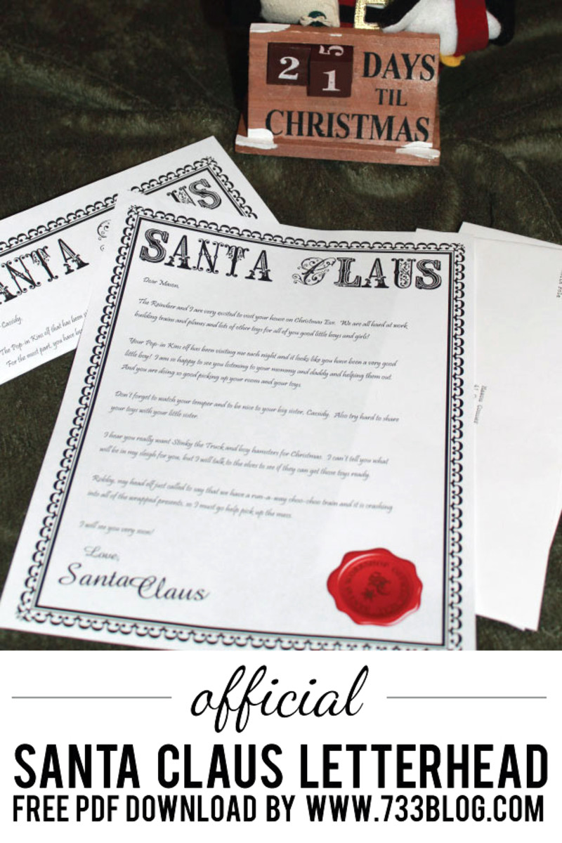 A Creative And Free Letter From Santa