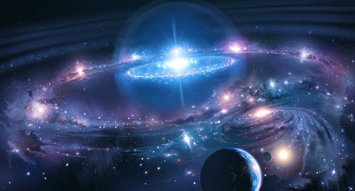 Because God exists throughout the universe, when we look at the universe, we can say that we can see a small part of God, so, we wonder how large and infinite God must be. And then we wonder how the spiritual force of God work within the universe.   